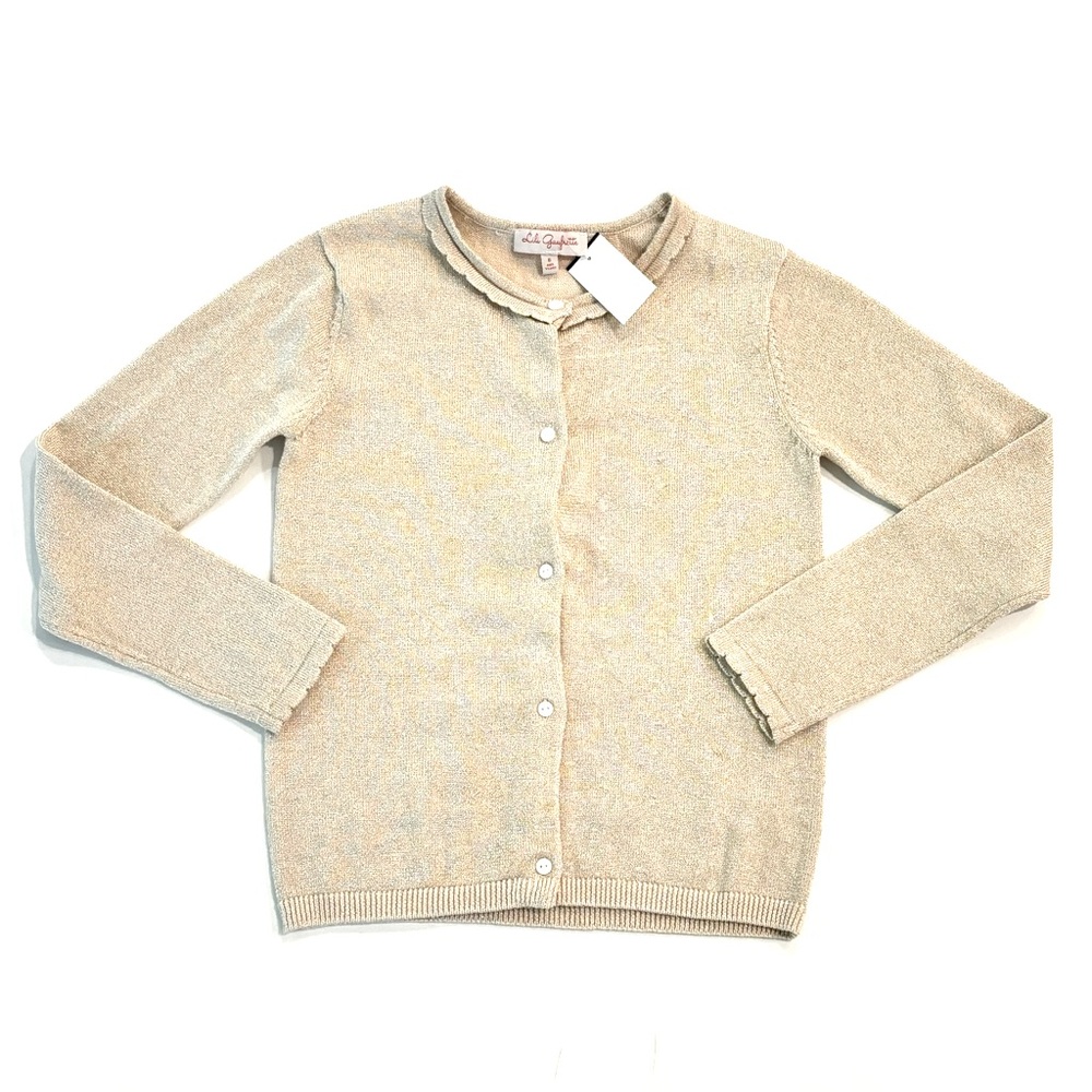 NWT Lili Gaufrette Gold Sparkle Sweater